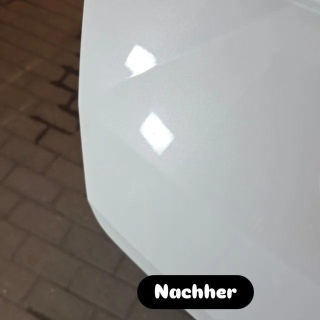 Lackoberfläche – Nachher, Detailaufnahme der Fahrzeugaufbereitung